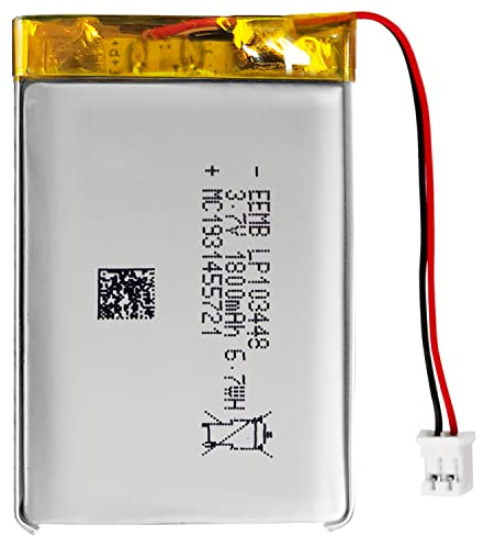 EEMB Lithium Polymer battery 3.7V 1800mAh 103448 Lipo Rechargeable Battery Pack with wire JST Connector-confirm device & connector polarity before purchase