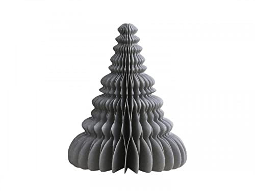 Chic Antique Weihnachtsbaum Aufsteller aus Papier versch. Farben und Größen Christbaum Dekobaum Faltbar (H 15 x Ø 12,5 cm, French Grey)