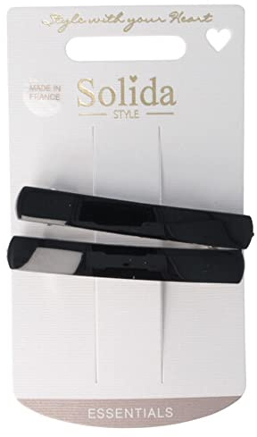 Solida Essentials Patentspange, schwarz, 2 Stück