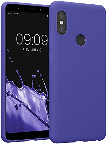 kwmobile Hülle für Xiaomi Redmi Note 5 (Global Version) / Note 5 Pro TPU Case - Handyhülle unterstützt kabelloses Laden, Flexible Schutzhülle, gummiertes Cover in Blauviolett