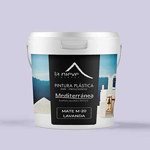 Pintura plástica mate M-25 interior/exterior (4 Litros, Lavanda)