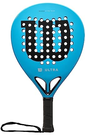 Wilson Raqueta de pádel Ultra Team V2, Fibra de Vidrio/EVA, 366 g, Cabeza 523 cm², Azul/Negro