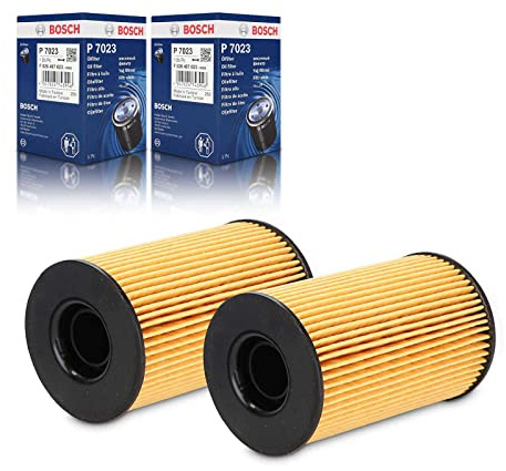 2 x Original Bosch F026407023 Oil Filter Compatible with A1 8X 2010-2015 A3 2009-2013 A4 2010-2015 Q3 2011-2015 Golf VI 2009-2012 Polo 2012 09-20. 19 Pa.ss.at 2009-2014