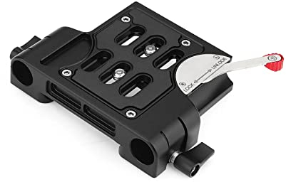 Placa Base de liberación rápida PROAIM con Soporte de Varilla de 19 mm. para cámaras de vídeo DSLR y Estilo Cine. Palanca de Bloqueo integrada de Alta Resistencia (QR-19)