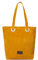 usha FESTIVAL Damen Handtasche Tote Bag aus Leder, Gelb