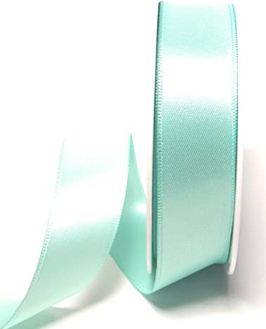 s.dekoda Satinband 25m x 25mm Mintgrün - Pastell Schleifenband Dekoband Satin