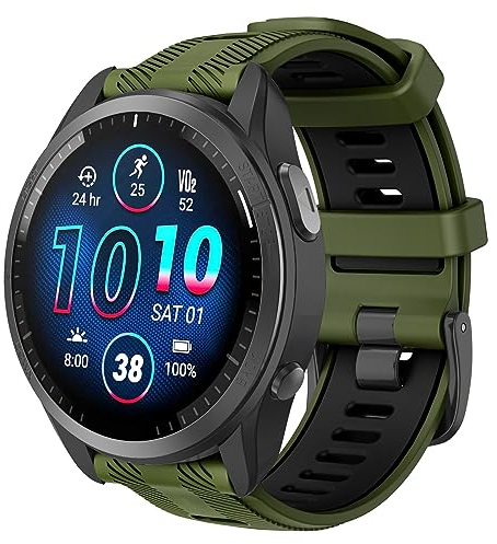 ISABAKE Armband für Garmin Forerunner 945/935/955/965 Armband, 22mm Silikon Ersatzarmband für Fenix 7/Fenix 6/Fenix 6 Pro/Fenix 5/Fenix 5 plus/Quatix 5/Approach S62/S60/MARQ/Descent G1 Armbänder