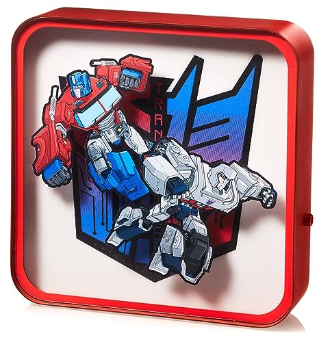 Numskull Official Transformers Acrylic Logo Desk Lamp Wall Light for Bedroom, Office, Home, Study, Work - Official Transformers Merchandise