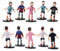 5PCS Football star Mini Figures, Football star Cake Toppers Cake Decoration, Mini Messi Figures Set for Boys Girls Birthday Party Babay Showers Celebration Supplies