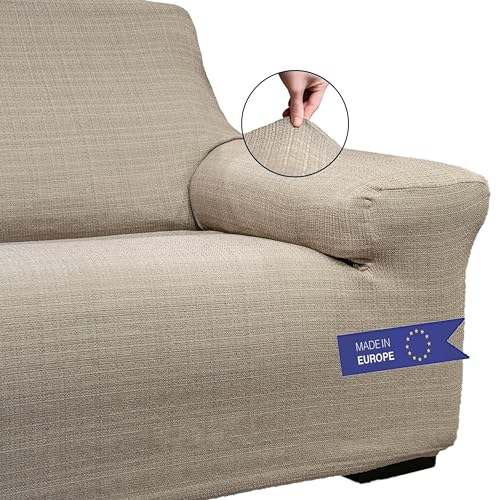 BLUZIMAN Sofa Überzug 1 Sitz, Couch Überzug, Moderne Sofabezug Elastische, Sofa Cover Antirutsch, Nicht kompatibel mit Eck- oder L-förmigen Sitzmöbeln (EIN Sitz, Leinen)