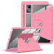 TOPCASE 360° Rotating Hybrid Case Compatible with Lenovo Tab M11 TB330 11-inch Ultra Slim Smart Tablet Cover with Pen Holder and Auto Sleep/Wake,Pink