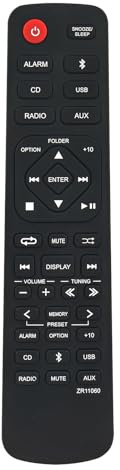 VINABTY Neu ZR11060 ErsatzFernbedienung ZR11060 Fernbedienung Ersatz für Yamaha Micro Hi-Fi System ZR11060 MCR-B043 MCR-B043BL MCR-B043ML MCR-B043 BL Remote Controller