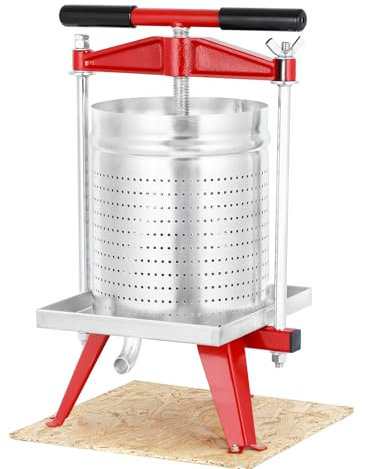4 Gallonen / 15L Mosakar Fruchtpresse Alle Saftkontaktteile sind AISI 304 Edelstahl Wein- und Apfelweinpresse für die Saftherstellung