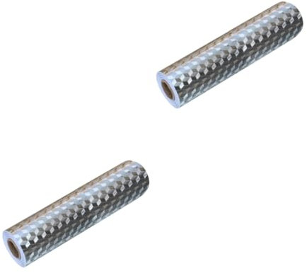 Garneck 2rolls Countertop Peel Stick Kitchen Oil Sticker Aluminum Foil Decal Removable Wall Sticker Suitable for Kitchen Cabinets