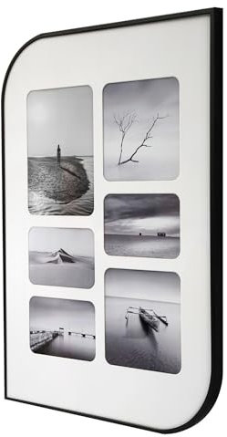 K&L Wall Art Aluminium Bilderrahmen Foto-Collage Metallrahmen Bilder Aluminiumrahmen Wandbild (Schwarz Fotorahmen, Kanten eckig und rund, 40,6 x 55,9 cm)