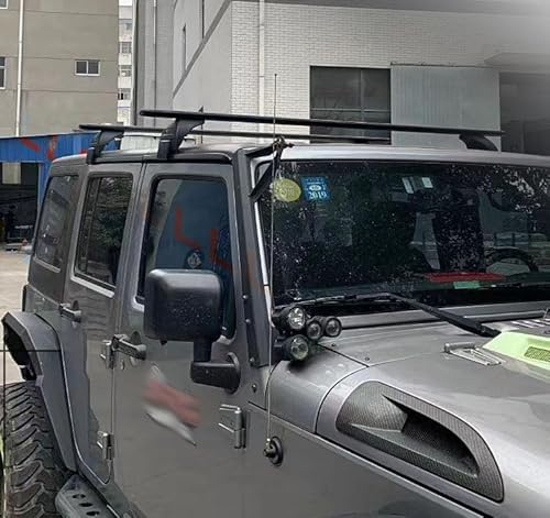 DHONDT Auto Dachträger Stangen für Jeep Wrangler JK/JL 2007-2023 2024 2025, Verringerung des Windwiderstandsgeräuschs für Zusätzlichen Stauraumbedarf