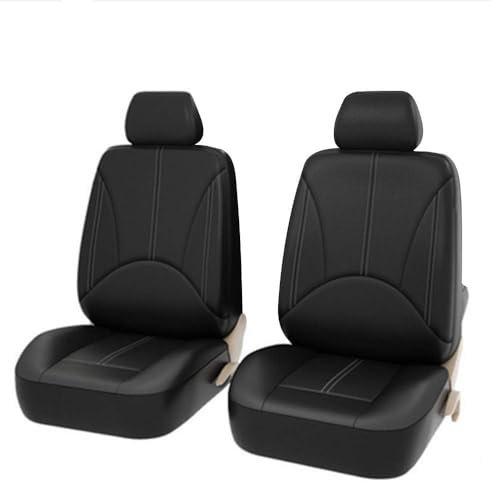 MNBHJGR Autositzbezüge Set für Mini Cooper R50 R52 R53 2002-2006, Sitzbezüge Auto Vordersitze 2 Stück, Autozubehör Innenraum Deko,C Black