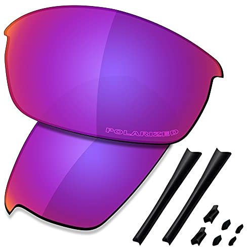 Saucer Lentilles de rechange et kits de caoutchouc de qualité supérieure pour lunettes de soleil Oakley Flak Jacket, Midnight Sun Polarized, taille unique