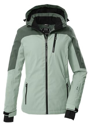 Killtec Damen Skijacke Funktionsjacke mit Kapuze und Schneefang KSW 435 WMN SKI Jckt 00731-hell stahlmint 38