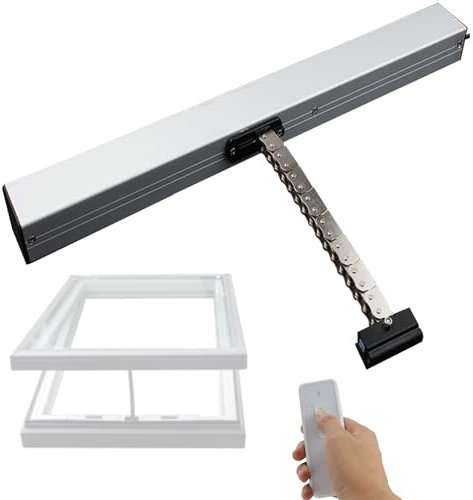 Apriporta automatico per finestre con sensore pioggia e telecomando, attuatore elettrico per finestre a catena con corsa 300/400/500 mm, max 600 N a basso rumore,300mm