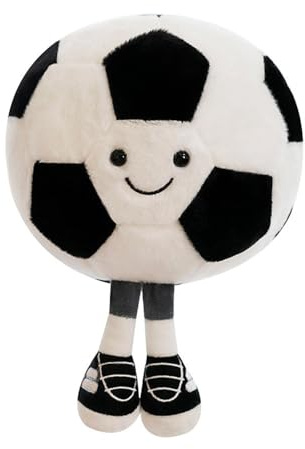 13.7inch Football Plush Toys,Rugby Stuffed Sports Balls Toy,with feet Creative Soccer Doll,Cute Fun Soft Plush Ball,Plush Stuffed Spherical Soft Toys Sports Throw Pillow Cushion Kids Gift (Football)