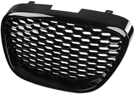 Nonuiny Rejilla Parachoques Delantero En Forma Panal para Seat para Leon 1P MK2 para Altea 5P para Toledo MK3 1133007 Radiador Resistente Al Calor Rejillas Delanteras(Gloss Black)