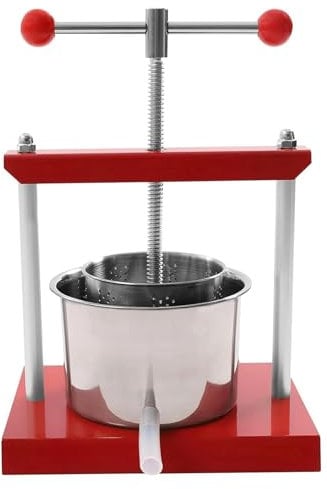 JIURUOZ Pressoir à Fruits Manuel, Pressoir à Vin, Pressoir Manuel for jus de Fruits, Raisins et légumes, en Acier Inoxydable