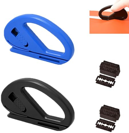 Eabdice 2 Stück Geschenkpapier Schneider, Gift Wrap Cutter für Weihnachten, Gift Mini Papierschneider mit 20 Ersatzklingen, Für Geschenkverpackung Papier Weihnachten Geburtstag