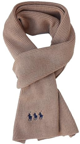 Ralph Lauren Schal Strickschal Scarf Wolle Camel Braun waschbar