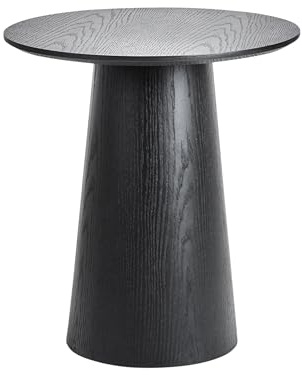 Beliani Beistelltisch MDF-Platte Modernes Design Schwarz ø 50 cm Rund Wando