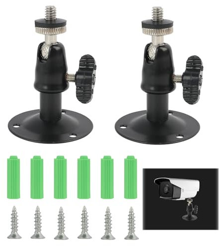 GodtKowty Camera Mount for Stick Up Cam/Pro/Indoor Use - Compatible with Stick Up Cam, Wyze, Eufy, Arlo - Secure Wall and Ceiling Mount, Black, 2PCS, with Standard 1/4 Thread Holes