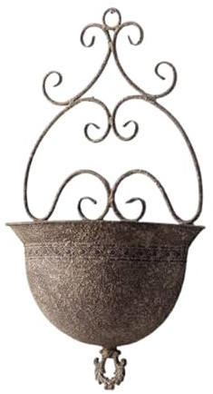 ShengQuanHao Jardinière Murale en Fer Forgé avec Pot de Fleurs Suspendu pour Jardin, Grand