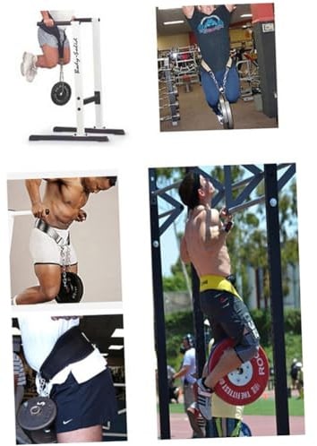BESTonZON Gewichtheber-dipgürtel mit Kette aus Stahl Polypropylen-gürtel für Bodybuilding-Training Verstellbarer Karabinerhaken für Dips und Klimmzüge