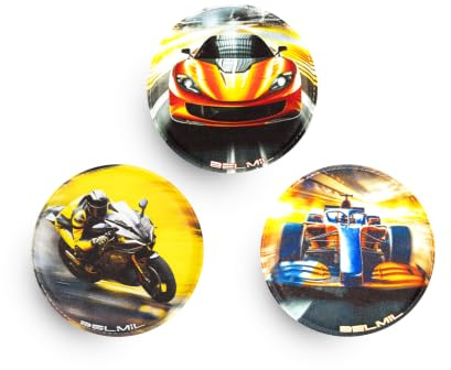 Belmil Patches mit Klettverschluss Set 3-teilig- kompatibel mit Schulranzen Comfy/Smarty (Racing Speed 2)