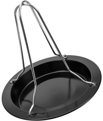 jojofuny Edelstahl Grillhähnchen Tablett mit Rostfreiem Hähnchenhalter für Gleichmäßiges Braten von Truthahn und Hähnchen bei Outdoor Camping und Lagerfeuerpartys