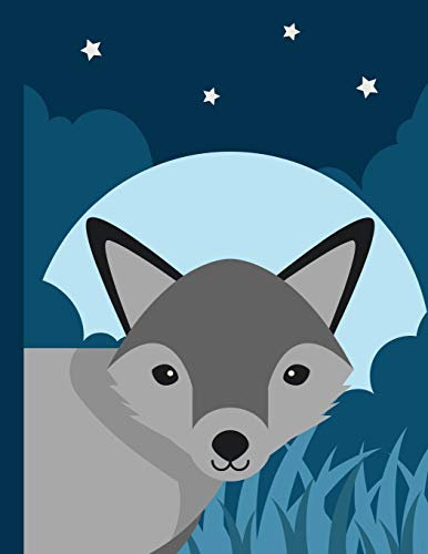 Wolf Composition notebook: Blank Lined, College ruled, Journal Notebook, Cute Animal Notebook, for Girls or Boys, 8.5 x 11 lined 110 pages, for kids school students and teachers