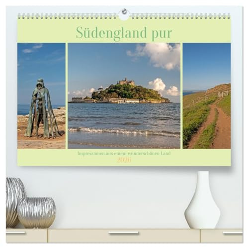 Südengland pur (hochwertiger Premium Wandkalender 2026 DIN A2 quer), Kunstdruck in Hochglanz: Wunderschöne Aufnahmen von Südengland/Cornwall und dem Dartmoor. (CALVENDO Orte)