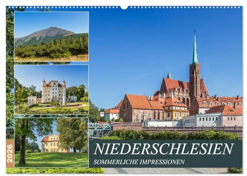 NIEDERSCHLESIEN Sommerliche Impressionen (Wandkalender 2026 DIN A2 quer), CALVENDO Monatskalender: Geschichtsträchtige Orte und Idylle (CALVENDO Orte)
