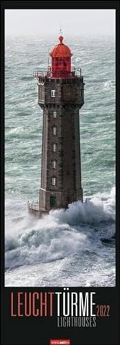 Leuchttürme Kalender 2022 - XXL-Vertikal-Wandkalender mit internationalem Monatskalendarium - 12 Farbfotos - 34 x98 cm: Lighthouses