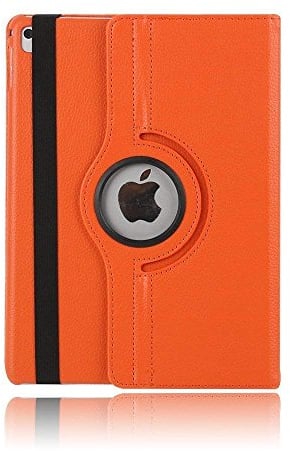 FuriGer Schutzhülle für iPad Mini, iPad Mini 1, 2, 3, Buchhülle, 360 Grad drehbarer Ständer, Schutzhülle mit automatischer Sleep-/Wake-Funktion, für Apple iPad Mini 1., 2. und 3. Generation, Orange