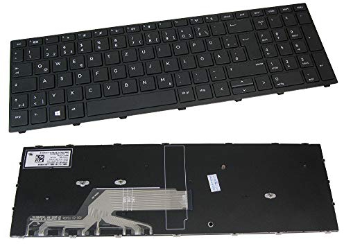 Tastiera originale per laptop con cornice nera QWERTZ tedesca per HP ProBook 450 455 470 G5 Serie sostituisce NSK-XK0SQ 9Z.NEFSQ.00G (layout della tastiera tedesco)