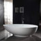 Freistehende Badewanne VIGO aus Mineralguss Weiß Matt - Größe wählbar - Zubehör optional, Standarmatur:Ohne Standarmatur, Siphon:Ohne Siphon, Größen:150 x 75 cm