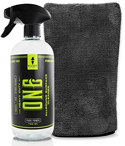 detailmate Innenraumreiniger Set: Wizard of Gloss One Allround Surface Cleaner 750ml Mikrofaser Präzisionshandschuh 1000GSM