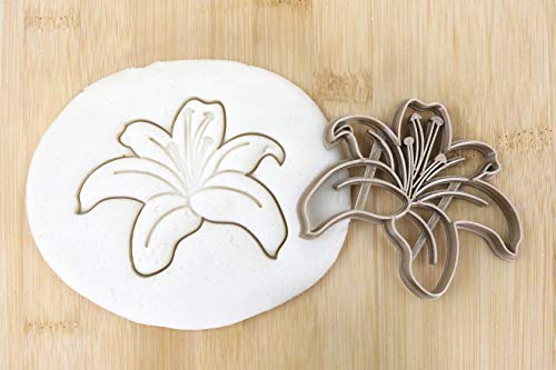 Blumen Lilie cookie cutter Fondant Keksstempel/Ausstechform keksausstecher PLA ca.8cm