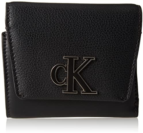 Calvin Klein Jeans Damen Ckj Minimal-Monogramm Reisezubehör-Dreifachgefaltete Brieftasche, Black