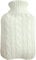Primes DIY Hot Water Bottle with Knitted Cover, 2L Classic Rubber Hot Water Bag for Menstrual Cramps, Feet Warmer, Neck, Shoulders Pain Relief, Back & Cosy Nights, Hot and Cold Therapy (Cream)