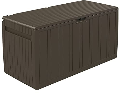 vidaXL Kissenbox Aufbewahrungsbox Auflagenbox Gartentruhe Kissentruhe Truhenbank Sitzbank Gartenmöbel Gartenbox Braun 117x45,5x57,5cm 270L