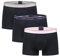 Tommy Hilfiger Herren 3er Pack Boxershorts Trunks Unterwäsche, Schwarz (Pitch Blue/Pink/Antique Silver), M