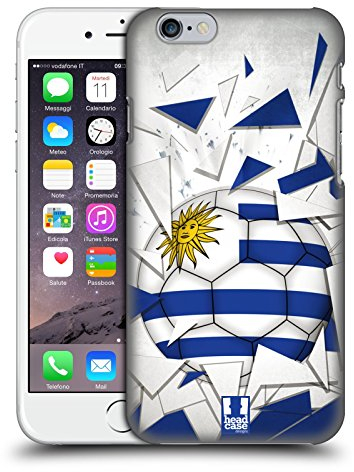 Head Case Designs Uruguay Fussball Glassplitter Harte Rueckseiten Handyhülle Hülle Huelle kompatibel mit Apple iPhone 6 / iPhone 6s