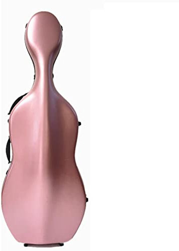 Custodia per violoncello, custodia rigida per violoncello 4/4, custodia per violoncello in fibra di carbonio ultraleggera, impermeabile anti-pressione con ruote per spedizione in aereo da viaggio ( Co